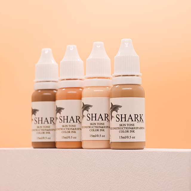 Juego de tintas impermeables para tatuajes en tono de piel