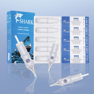 Aguja de tatuaje desechable Caja azul aguja blanca