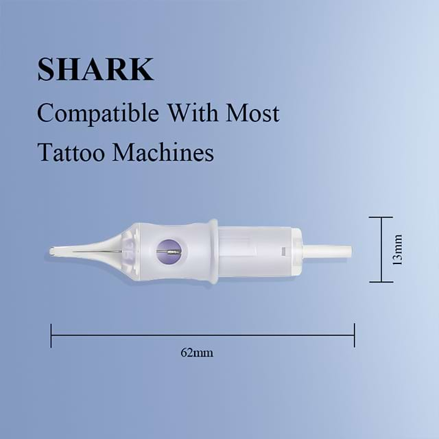 Aguja de tatuaje desechable Caja azul aguja blanca