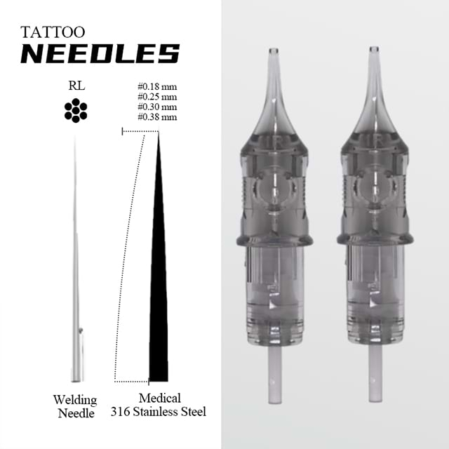 Caja de suministro de cartucho de aguja de tatuaje fijopmu 10 piezas