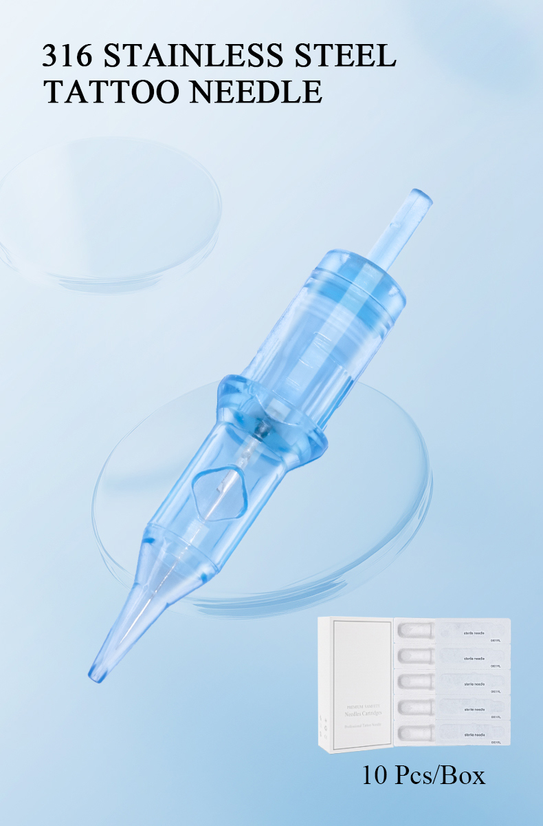 50 cartuchos mixtos de agujas de tatuaje de grado m&eacute;dico.