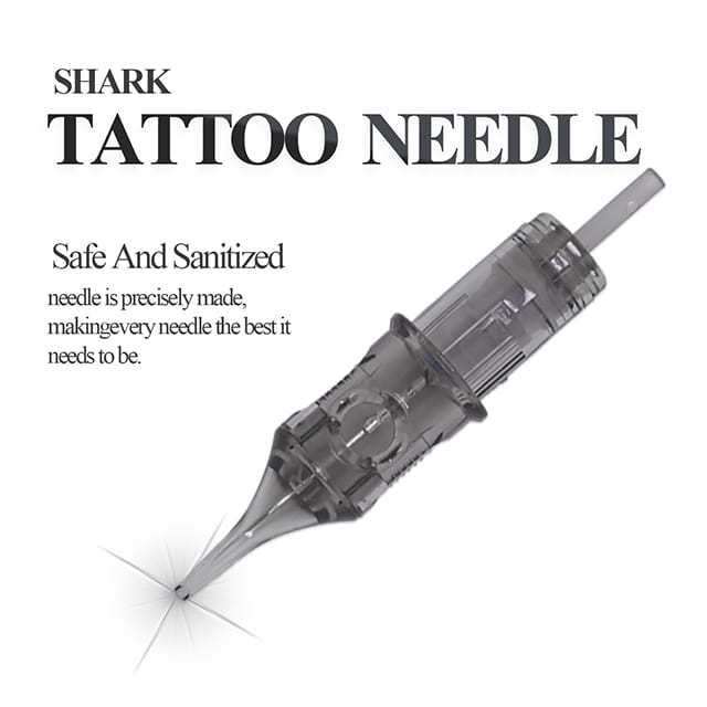 Box de cajas blancas premium Agujas de tatuaje gris para detalles