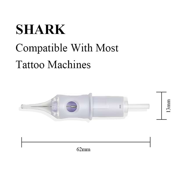 Box azul desechable agujas de tatuaje blanco para artistas