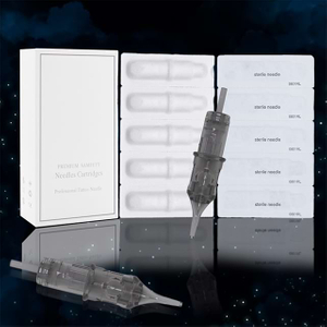 Juego de agujas para tatuajes con caja blanca de grado médico